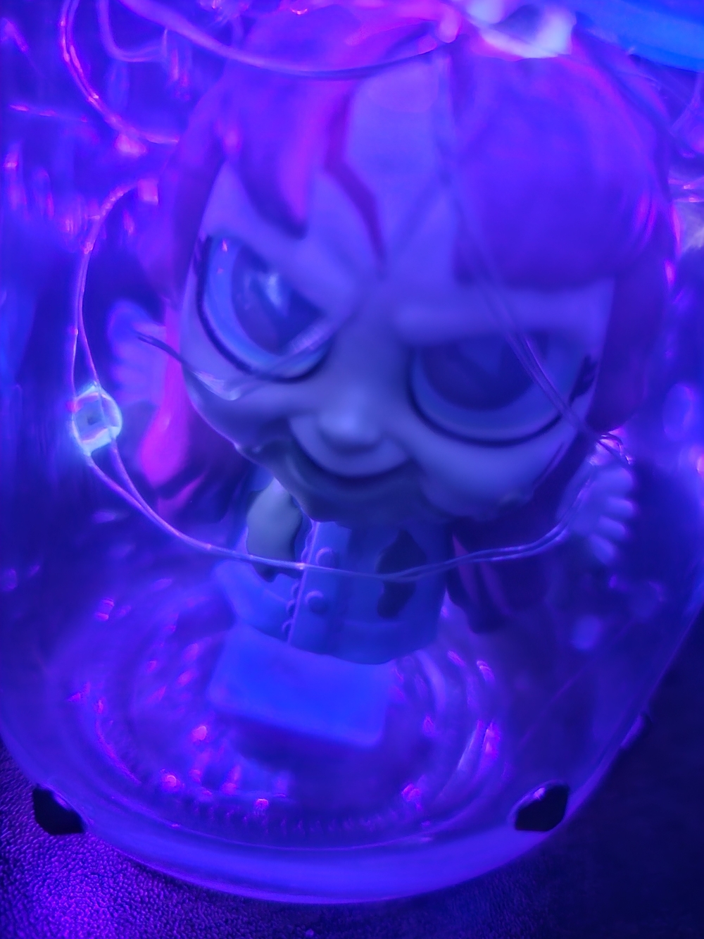 Black Light LED Fairy Light Jar with Collectible Figure Displayed - Picture 6 of 15